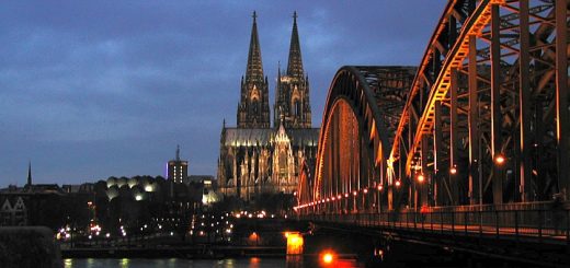 Cologne Cathedral and the Rhine. Photograph by Falk Schaaf
