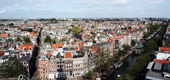 Amsterdam cityscape. Photograph by Lavinia Marin