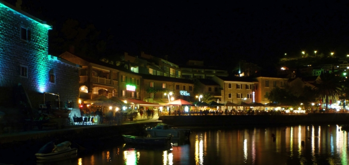 Petrovac at night. Photograph by Graham Soult