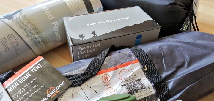 Our Standard Festival Pack from Outdoor Camping Direct