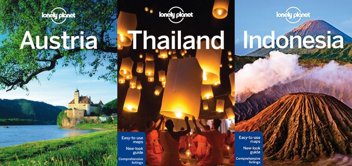 Selection of Lonely Planet travel guides