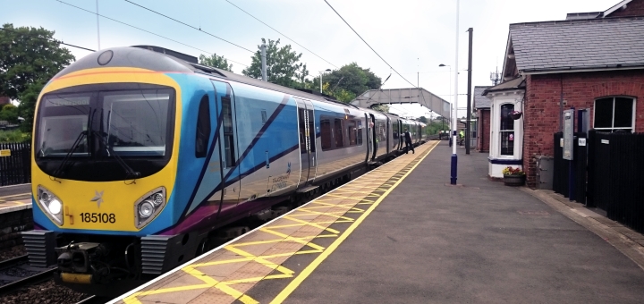 Transpennine Express train at Chester-le-Street railway station